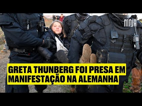 Greta Thunberg foi presa manifestando contra despejo de famílias para construção de mina de carvão