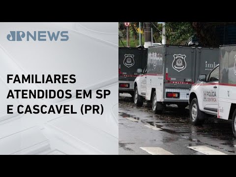 IML começa a liberar corpos de vítimas de queda de avião em Vinhedo, São Paulo