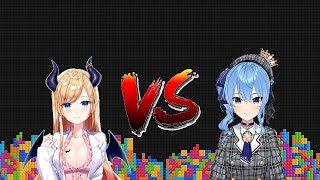 Suisei and Choco Sensei's Tetris Battle【Tetris Online Poland】