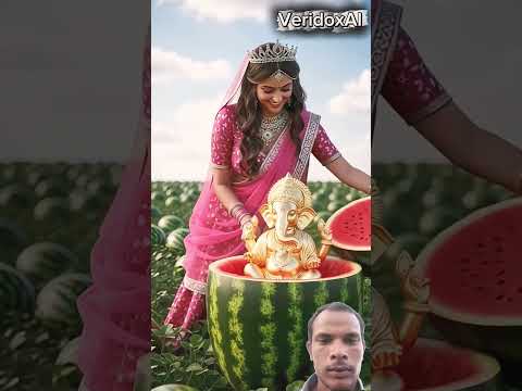 तरबूज से निकले गणपती बप्पा #VeridoxAI#shortsfeed #shorts#viral#viralaishorts #shortsviral #animation