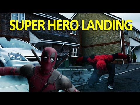 The DEADPOOL SuperHero Landing featuring Peter Parkour / SpiderDad