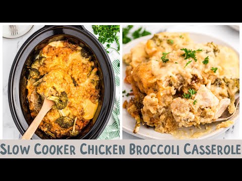 Slow Cooker Chicken Broccoli Stuffing Casserole