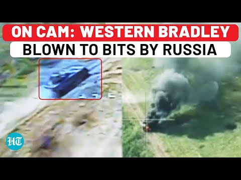 Putin's Troops Rain 'Fireballs' In Donetsk, Destroy U.S.-Supplied Bradley With Kamikaze Drone |Watch