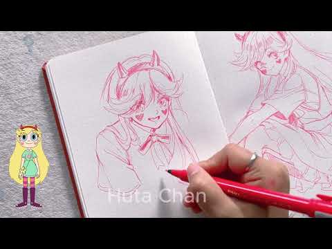 Drawing Star Butterfly with Anime Styles