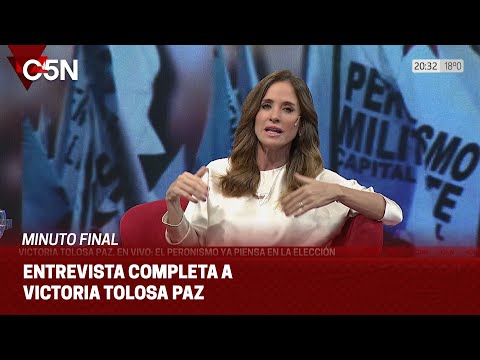 VICTORIA TOLOSA PAZ: ¨No sería CANDIDATA y MINISTRA¨