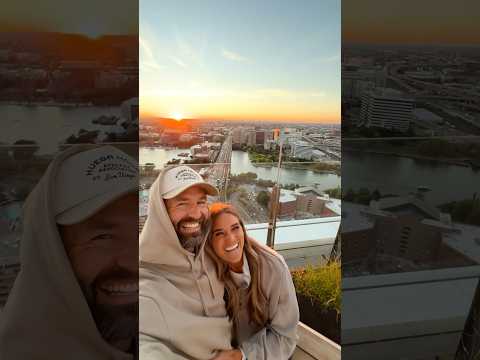 Rooftop sunsets in our new home🥰 #boston #sunset