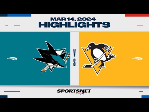 NHL Highlights | Sharks vs. Penguins - March 14, 2024