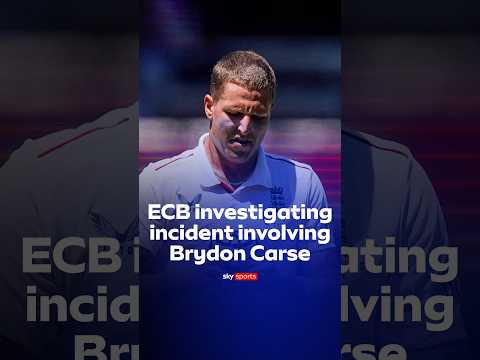 The ECB are investigating <strong>an</strong> incident involving Brydon Carse 🚨