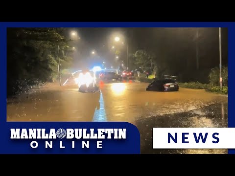 Extreme rain from Typhoon Krathon causes flooding and landslides northern Taiwan