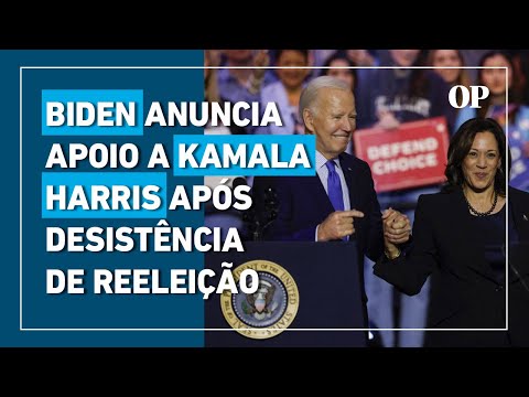 Biden anuncia apoio a Kamala Harris após desistência de candidatura à reeleição