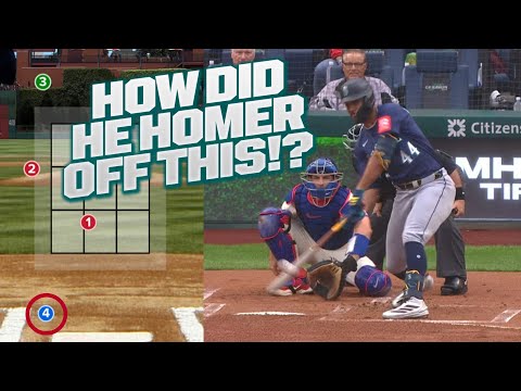 HOW did he do that!? Julio Rodríguez hits a home run on a pitch 0.71 feet off the ground!