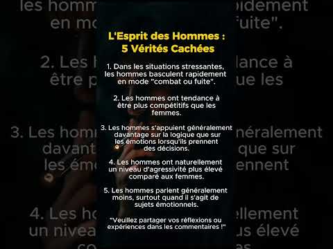 Psychologie Masculine : Vérités Cachées sur Comment les Hommes Pensent et Agissent