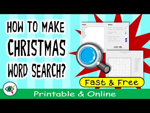 How to create Christmas Word Search Puzzle fast | Word Search Maker | Printable Word Search | FREE!