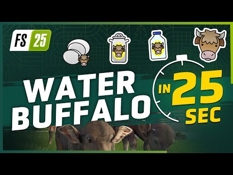 (Baby) Water Buffalos in 25 seconds | Farming Simulator 25