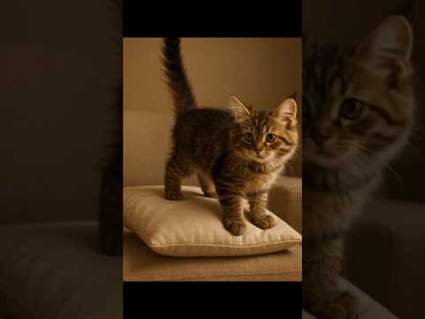 Kitten's Big Leap #ai #aishorts #shortsfeed #trending #cute #shorts #funny #cat #serotonin