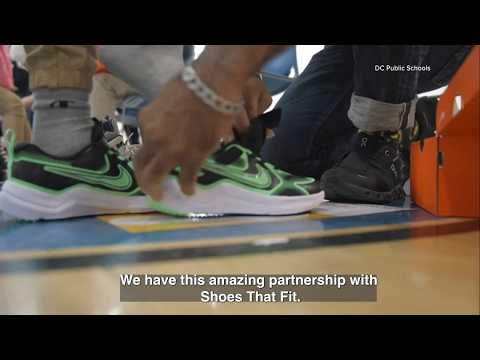 Nearly 300 DC students putting '<strong>best</strong> foot forward' in new <strong>sneakers</strong>