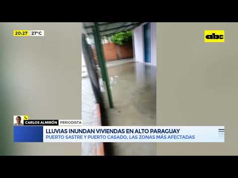 Lluvias inundan viviendas en Alto Paraguay