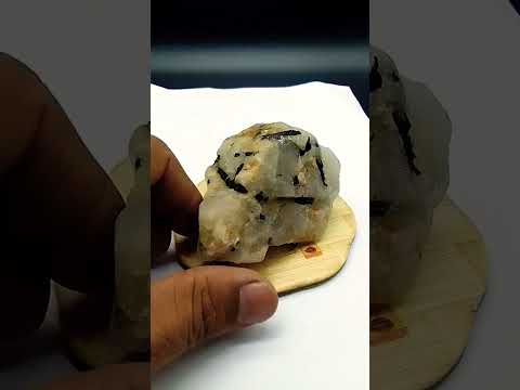 # Amazing Black Tourmaline with white beryl stones #natural