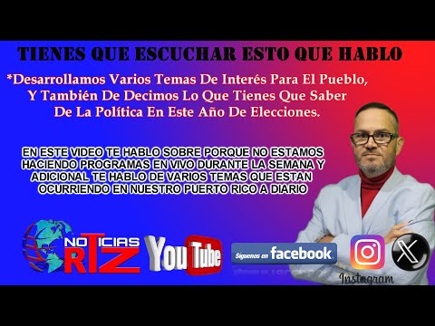 HOY TIENES QUE ESCUCHAR DE LO QUE HABLO PARA EL PUEBLO DE PR ESCUCHALO Y DEJA TU COMENTARIO