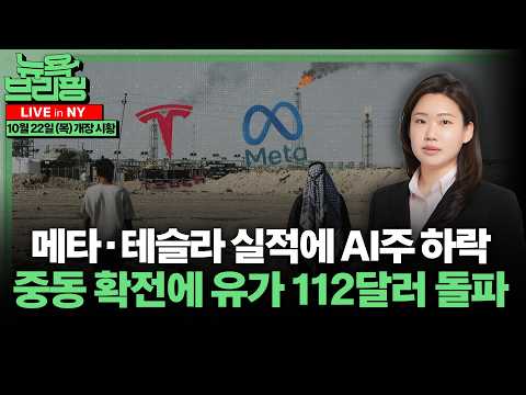 메타·테슬라 실적에 AI주 급락｜중동 확전·유가 112달러 돌파｜프랑스 국채금리 미국 추월, 왜?｜일본 기관투자자 해외 장기채 매도 확대｜어닝콜 집중분석｜홍혜진의 뉴욕브리핑
