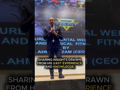 TriFit CEO Ahmar Azam addressing Pakistan Navy
