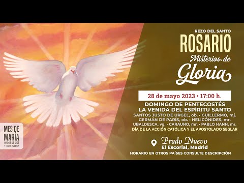 SANTO ROSARIO MEDITADO de hoy Domingo (Misterios Gloriosos) en DIRECTO desde PRADO NUEVO a las 17 h.