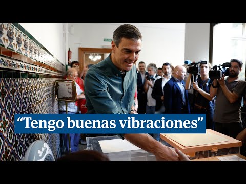 Sánchez ejerce su derecho al voto: Tengo buenas vibraciones