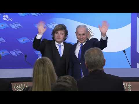 ראש הממשלה בני* נתניהו ונשיא ארגנטינה חאבייר מיליי הכריזו על ״הסכמי יצחק״