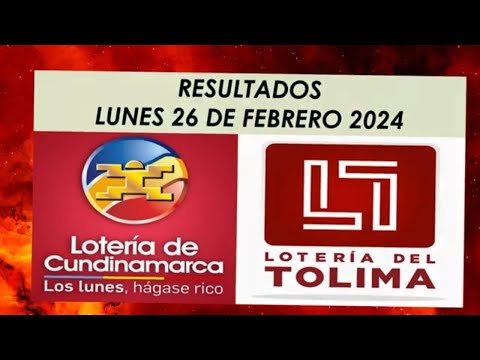[RESULTADOS] Lotería de Cundinamarca y del Tolima del lunes 26 de febrero 2024