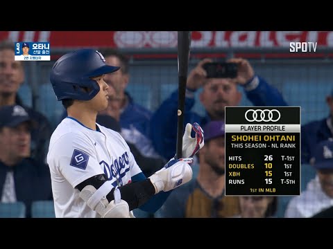 [MLB] 워싱턴 vs LA 다저스 오타니 주요장면 (04.17)