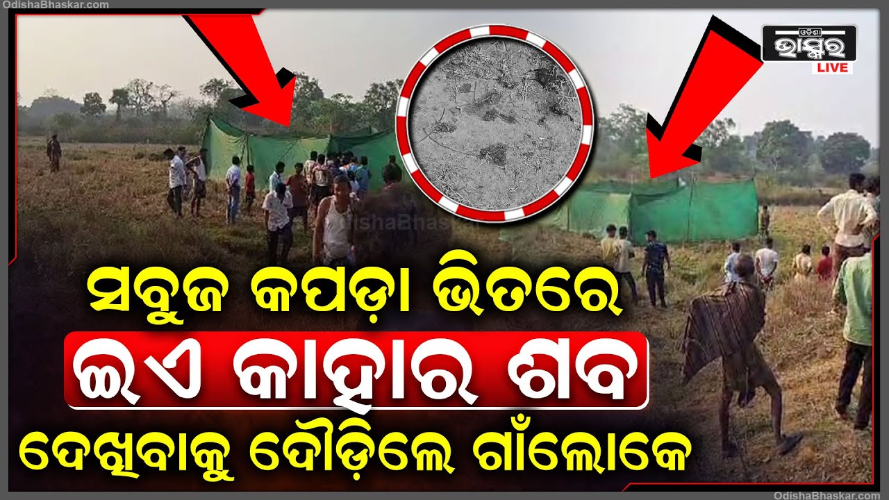 ସବୁଜ ରଙ୍ଗର କପଡା ଭିତରେ ଇଏ କାହାର ଶ-ବ,ଦେଖିବାକୁ ଦୌଡି ଆସିଲେ ଗାଁ ଲୋକ