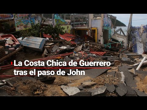 Daños en Punta Maldonado, Guerrero: El camino estaba bloqueado tras el paso del huracán John