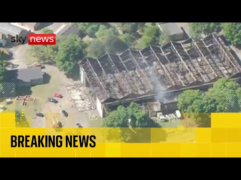 Two firefighters and one other person die after fire at former RAF base