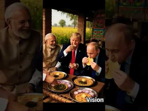 Modi Ji, Trump & Putin Feast at Punjabi Dhaba! 🍽️🇮🇳 Viral AI #shorts #funny #comedy #fun #memes