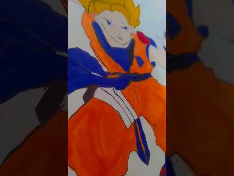 drawing Naruto + Goku fusion