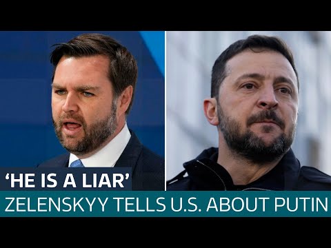 Putin is a liar, Zelenskyy says in meeting with U.S. Vice President | ITV News