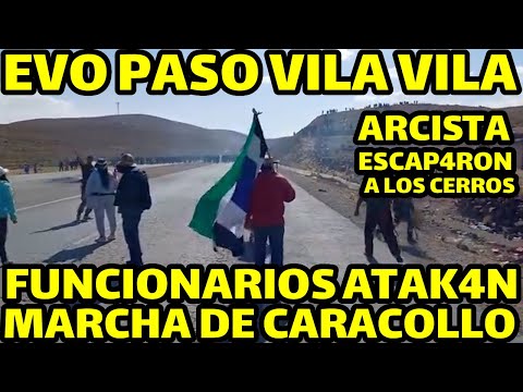 EVO MORALES PASO VILA VILA NO LO PUDIERON DET3NER LOS FUNCIONARIOS ARCISTA...