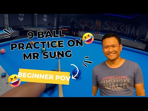 9 ball run out practice sharing on Mr Sung table