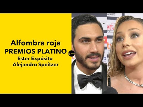 Ester Expósito y Alejandro Speitzer desde la Alfombra Roja de los Premios Platino.