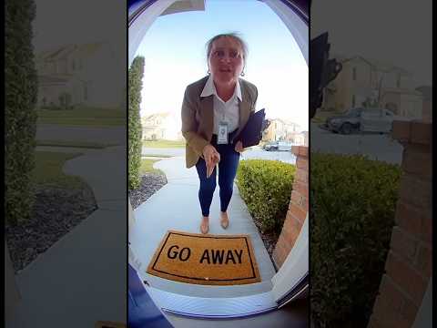 HOA Karen says Homeowner can’t have “Go Away” Mat #ring #doorbell #funny #subscribe #viral