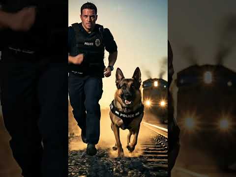 Brave K9 Dog Risks His Life - Train Tracks Hero Moment! #dog #saves