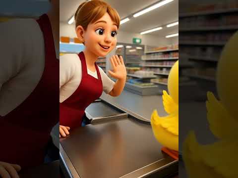 The Duck went to the supermarket to buy some dried red apples for the girl.