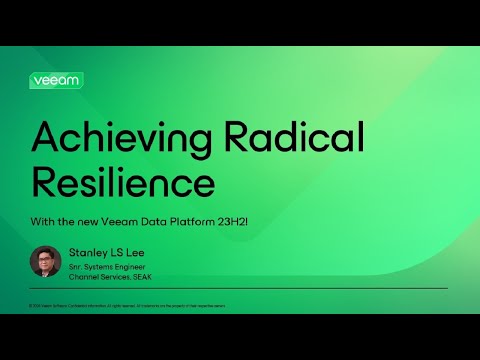 Achieving Radical Resilience with the New Veeam Data Platform 23H2!