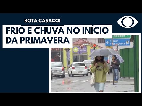 Frio em chuva em boa parte do Brasil