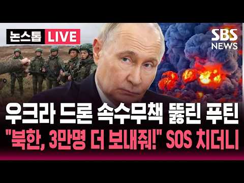 [🔴속보] 우크라 드론 속수무책으로 뚫린 푸틴 '추가 징병 카드' 만지작.."북한군 4차 파병 3만 명 요청, 북한 발사대도 준비" 젤렌스키 주장 / SBS 논스톱 라이브