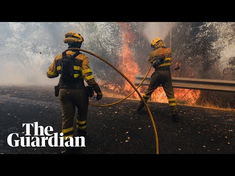 Drone footage shows Spanish village destroyed by wildfires