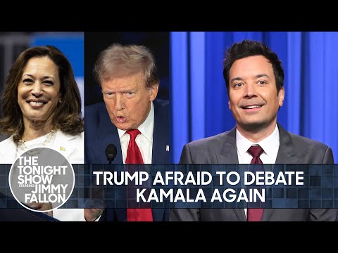 Trump Afraid to Debate Kamala Again, Biden Warns Against China at U.N. Assembly | The Tonight Show