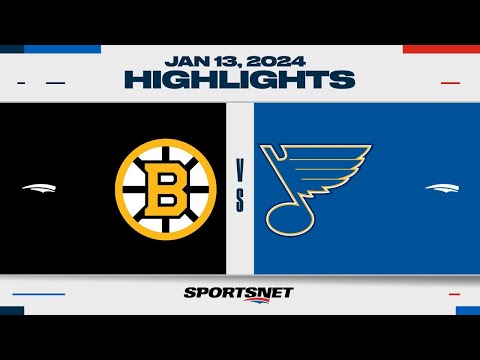 NHL Highlights | Bruins vs. Blues - January 13, 2024