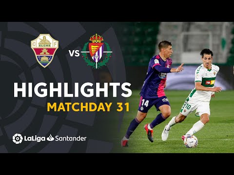 Highligths Elche CF vs Real Valladolid (1-1)