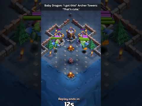 Baby Dragon Tried to Be a Hero… It Got ROASTED 😂 #shorts #gaming #shortvideo #cocshorts #new #games